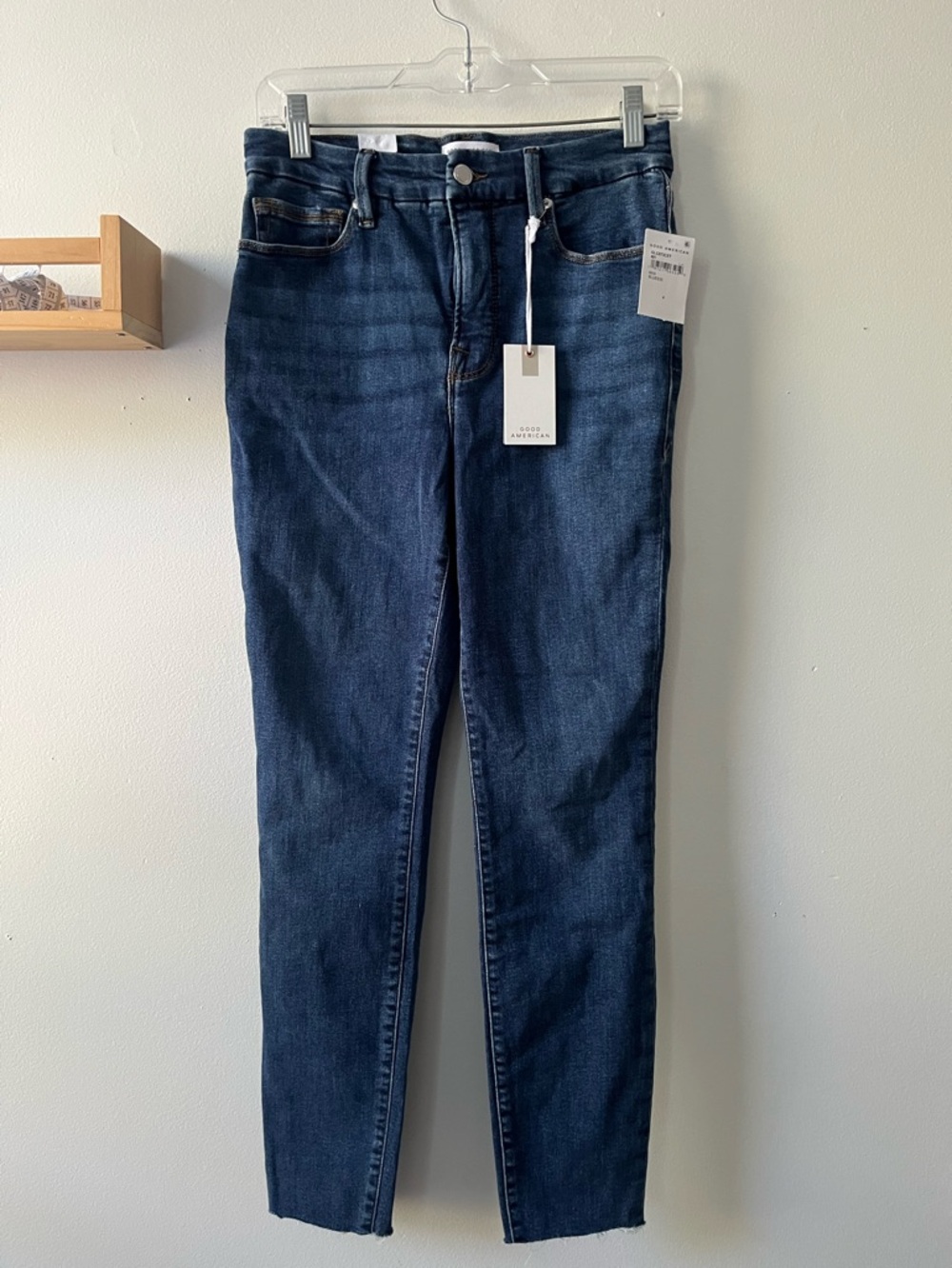 GOOD AMERICAN GOOD LEG Skinny Crop Jeans Size 4 / 27 Blue